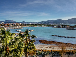 La Corniche Kennedy, View over Marseille, France