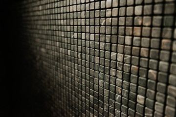 tile mosaic in the bathroom,vintage mosaic tiles texture background,gray and black mosaic wall texture and background
