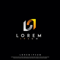 modern abstract technology logo. simple, gradient icon, template design