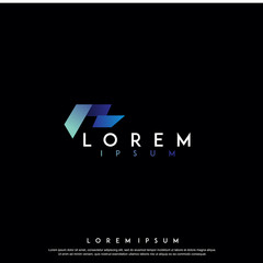 modern abstract technology logo. simple, gradient icon, template design