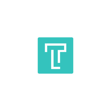 Initial letter lt or tl logo design template