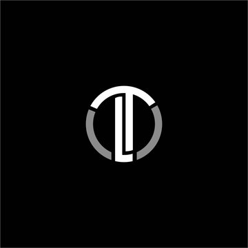 initial letter lt or tl logo vector design