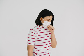 Women wearing face mask protection of air pollution