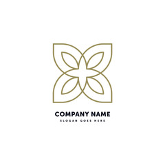 Obraz premium Leafs Vector Logo. Abstract icon mark design template. Creative logotype concept element sign shape.