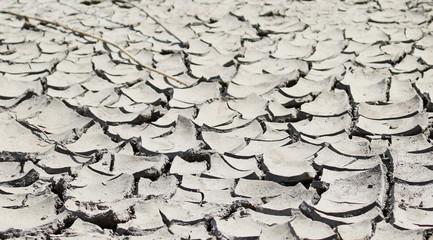 Earth cracked because of drought, background and texture