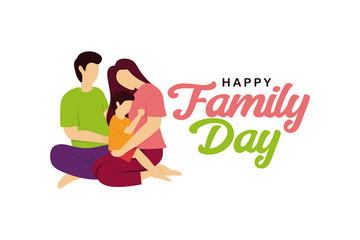 Happy Family Day Illustration Vector