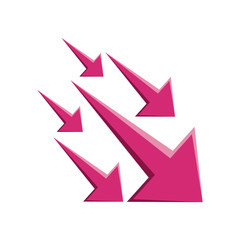 down arrows on white background