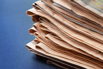 stack of newspapers