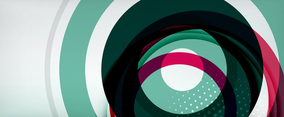 Fototapeta premium Trendy simple circle abstract background, dynamic motion concept. Vector Illustration For Wallpaper, Banner, Background, Card, Book Illustration, landing page