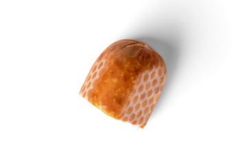 Meatloaf isolated on white background.