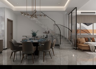 3d render of modern home living room