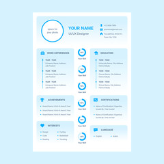 cv resume design template vector