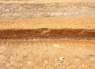 The road structure of the original road is divided into several layers and using different materials, which will be renovated to accommodate the increased traffic volume.