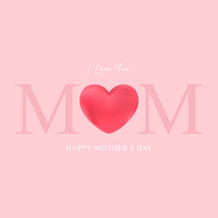 happy mothers day greeting card vector illustration