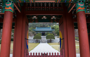Hyeonchungsa Shrine in Asan-si, South Korea.
