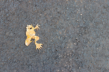 flat metal art in driveway