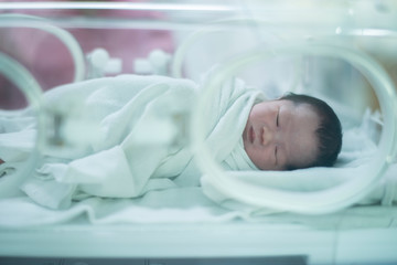 Little Newborn baby in hospital