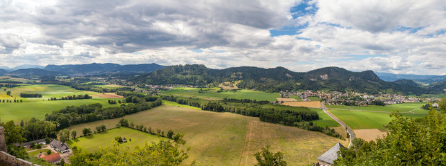 top view of agricultural fields, Austria