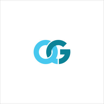 Initial letter qg logo or gq logo vector design template