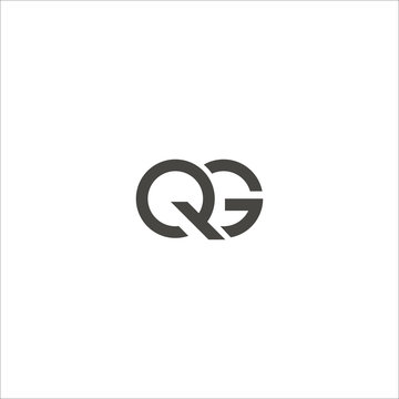 Initial letter qg logo or gq logo vector design template