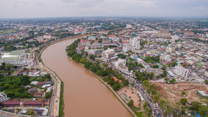 city view from drone