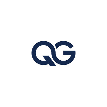 Initial letter qg or gq logo design template
