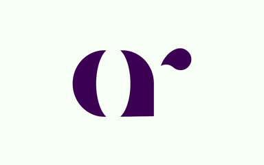 or or ro and o or r lowercase Letter Initial Logo Design, Vector Template