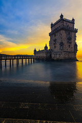 Fototapeta premium Sunset in belem tower