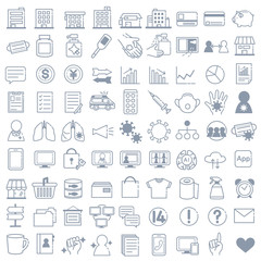 コロナウイルス　感染症対策　アイコン　イラスト　セット
