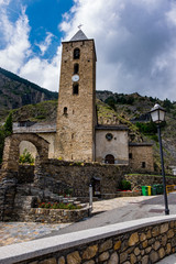 Fototapeta na wymiar Landmark of Canillo village in Andorra.