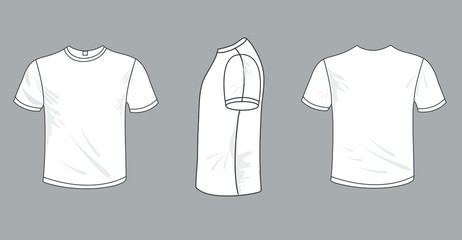 Vector illustration of t shirt. Mockup.