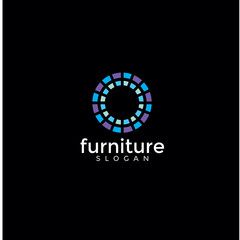 luxury furniture, interior, decoration logo template design