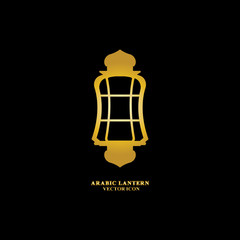 Arabic lantern flat icons set. Ramadan lantern sign for mobile application. Muslim decoration symbol. Eastern traditional culture vector illustration isolated on Black background.