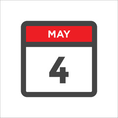 May 4 calendar icon w day of month