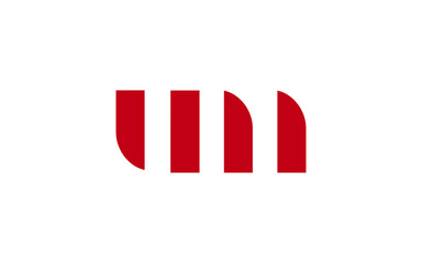 um or mu and u or m lowercase Letter Initial Logo Design, Vector Template