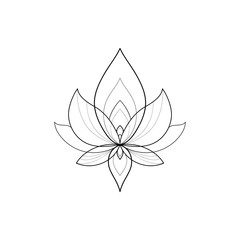 Ethnic Mandala ornament isolated on white background. Henna tattoo design. Vector illustration