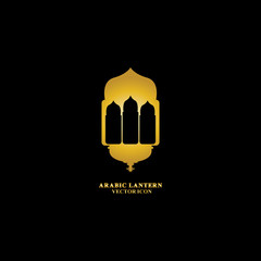 Arabic lantern flat icons set. Ramadan lantern sign for mobile application. Muslim decoration symbol. Eastern traditional culture vector illustration isolated on Black background.