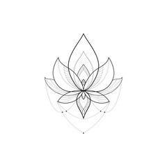 Ethnic Mandala ornament isolated on white background. Henna tattoo design. Vector illustration