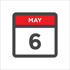 May 6 calendar icon w day of month
