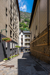 Landmark of Andorra La Vella, capital of Andorra.