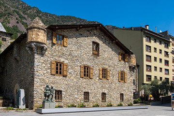 Fototapeta na wymiar Landmark of Andorra La Vella, capital of Andorra.