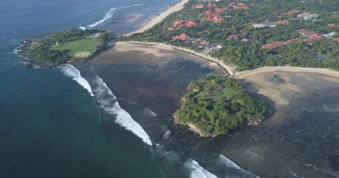 Aerial view of Nusa DuAa beach, Bali, Indonesia