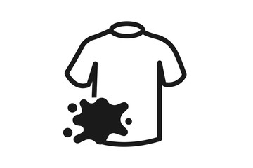 dirty t-shirt icon vector 