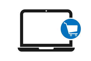 Modern online shopping eCommerce vector icon isolated