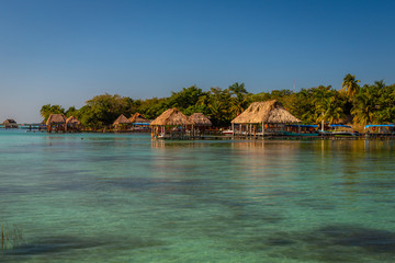 Laguna de Bacalar is also known as the Lagoon of Seven Colors, in Bacalar, Mexico.