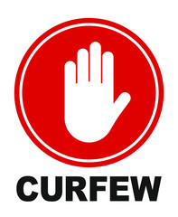 CURFEW sign vector design. icon vector illustration. 
