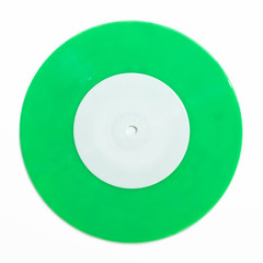 Single seven inch green vinyl record