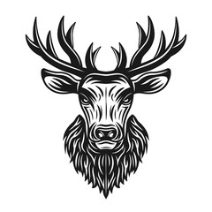 Deer head vector object or design element isolated