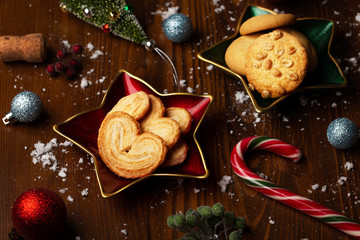 Cookies - food Christmas decorations background