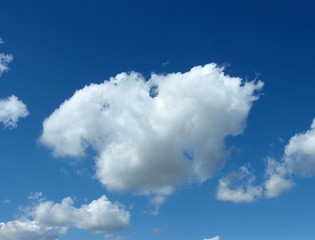 Large white cloud close-up